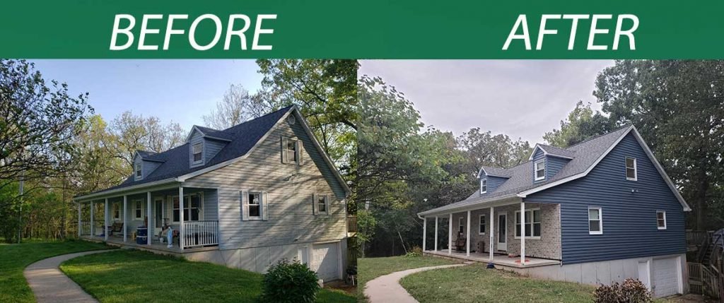 Finished siding projects in Central Missouri. Find siding contractor for your home in Mexico, Columbia, Fulton, Jefferson City and surrounding areas