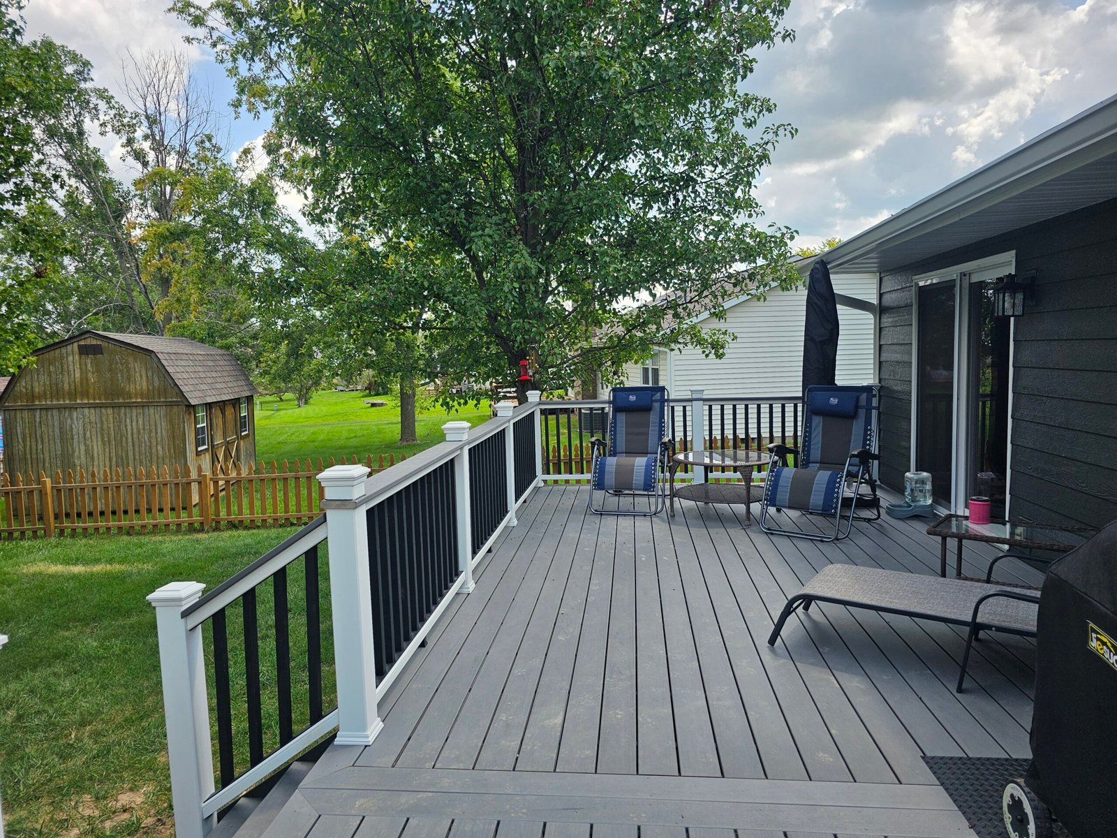Before and after deck replacement project in Central Missouri