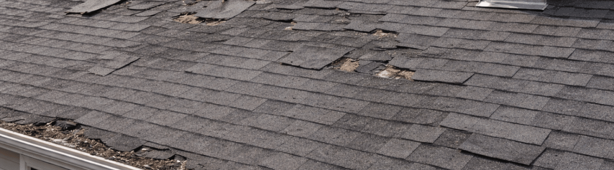 Roof Repair Mexico MO & Central Missouri | Prolific Exteriors roof repair showing worn and damaged shingles